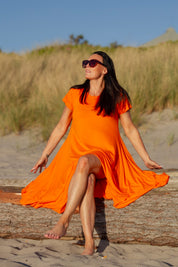 Orange Klänning Ballerina Original Orange