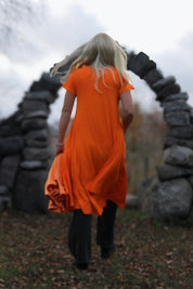 Orange Klänning Ballerina Original Orange