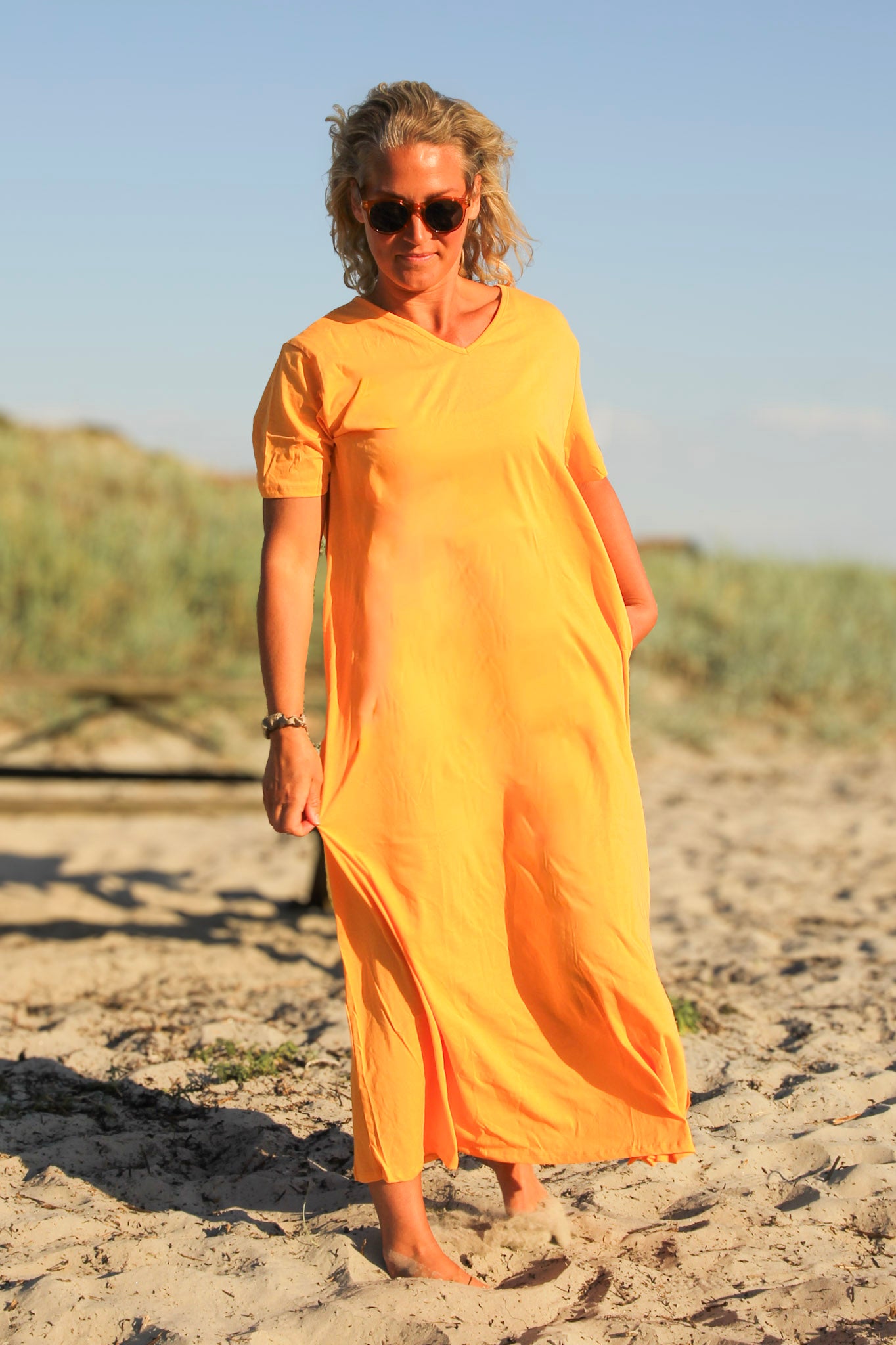 milly orange dress Milly Asymmetrical Knee-Length Dress - Orange Dresses, Clothing - WM6104939