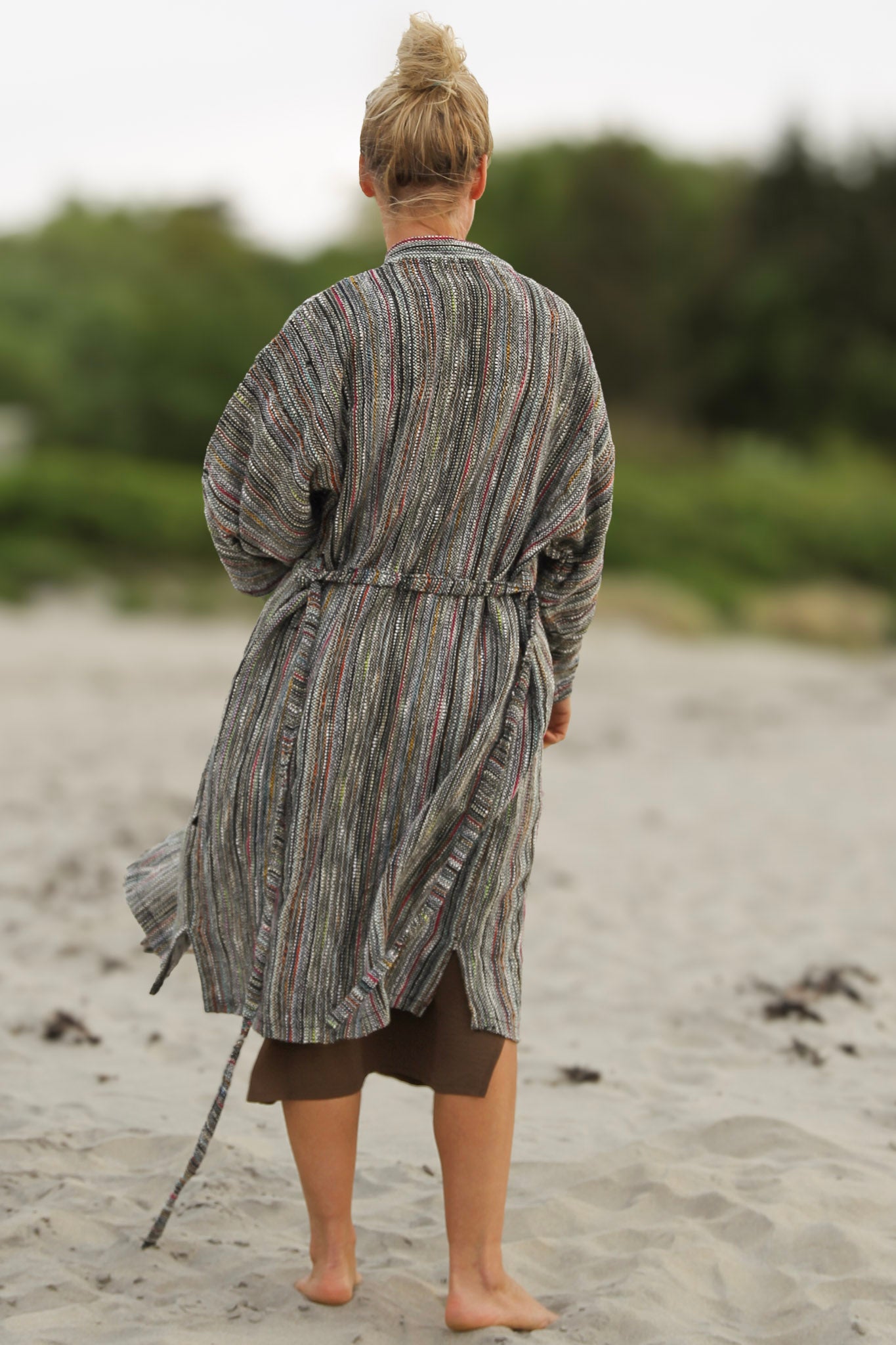 Gestreifter Kimono Aderna Dark Stripe
