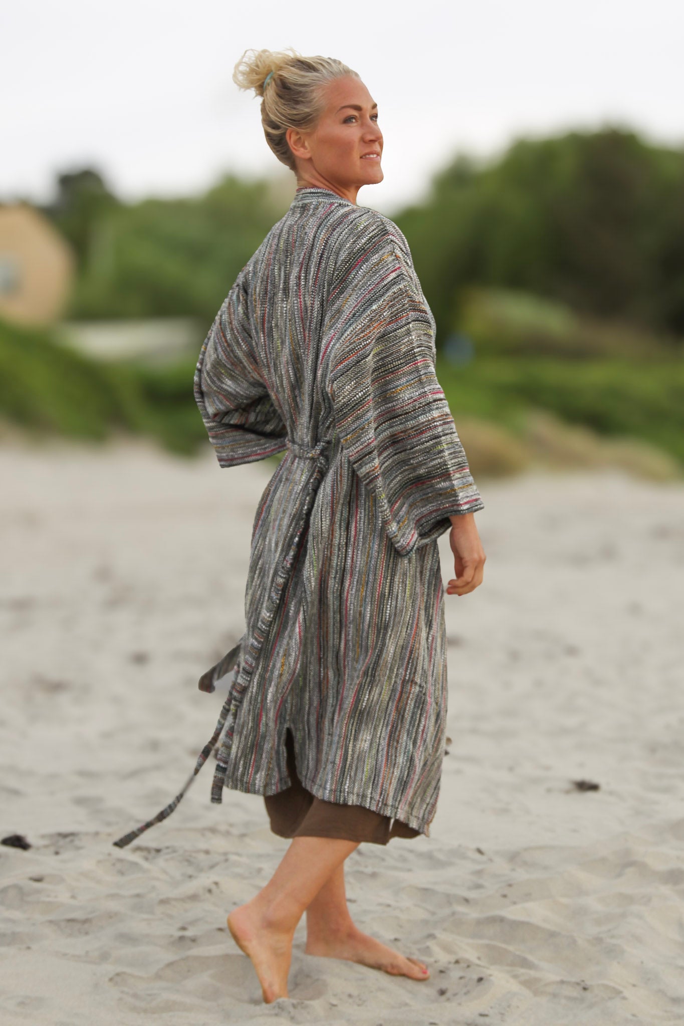 Gestreifter Kimono Aderna Dark Stripe