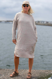 Rainbow Knitted Sweater Dress Backa Rainbow