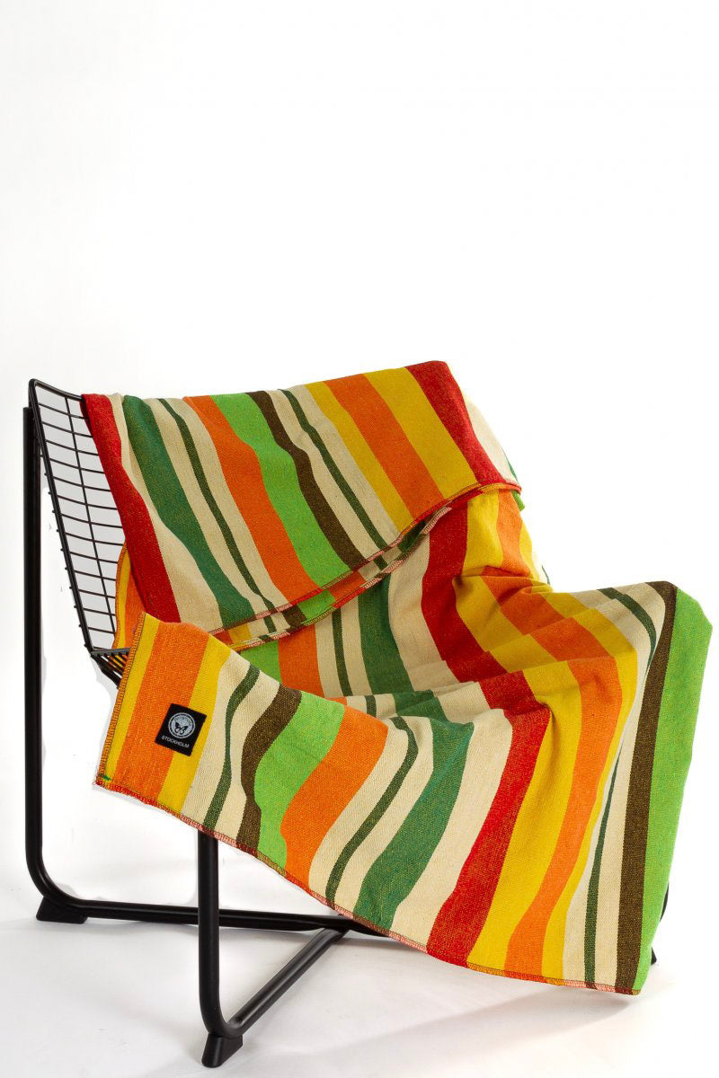 Yellow &amp; Red Striped Blanket Yellow &amp; Red