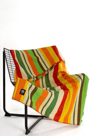 Yellow &amp; Red Striped Blanket Yellow &amp; Red