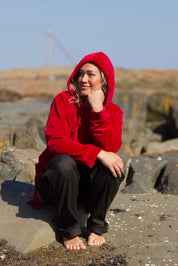Red Hoodie Dress Scarlet Smile Red