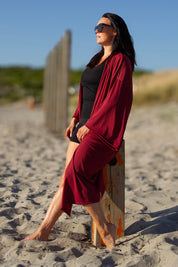 Rød Kimono Maroon