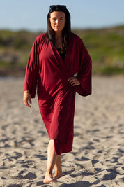 Rød Kimono Maroon