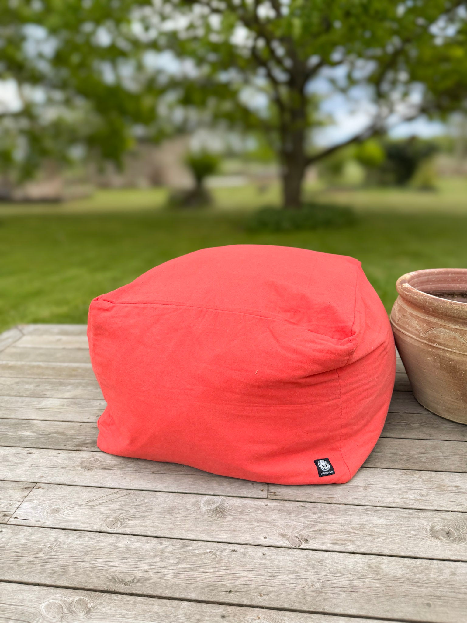 Rød/Orange Beanbag Cover Sandön Rød/Orange