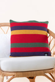 Red Striped Cushion Cover 50x50 Stripe Red Purpleblue