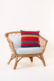 Red Striped Cushion Cover 50x50 Stripe Red Purpleblue