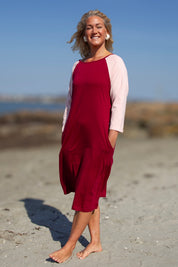 Rød/Rosa Kjole Juni Rød Bordeaux/Rosa