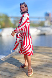 Red &amp; White Dress Kihe Red &amp; White