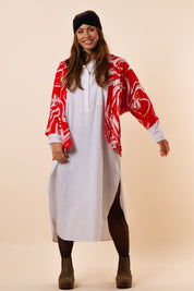 Rode Kimono Nordbäck Kort Rood