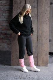 Rosa Benvärmare Signe Ribbed Pink