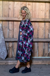 Rosa Cape Havö Checkered Pink