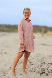 Rosa/Lila Hemd Dhalis Crinkle Rosa/Lila
