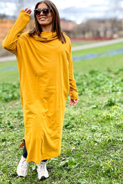 Mustard Yellow Polo Dress Kaftan Mustard Yellow