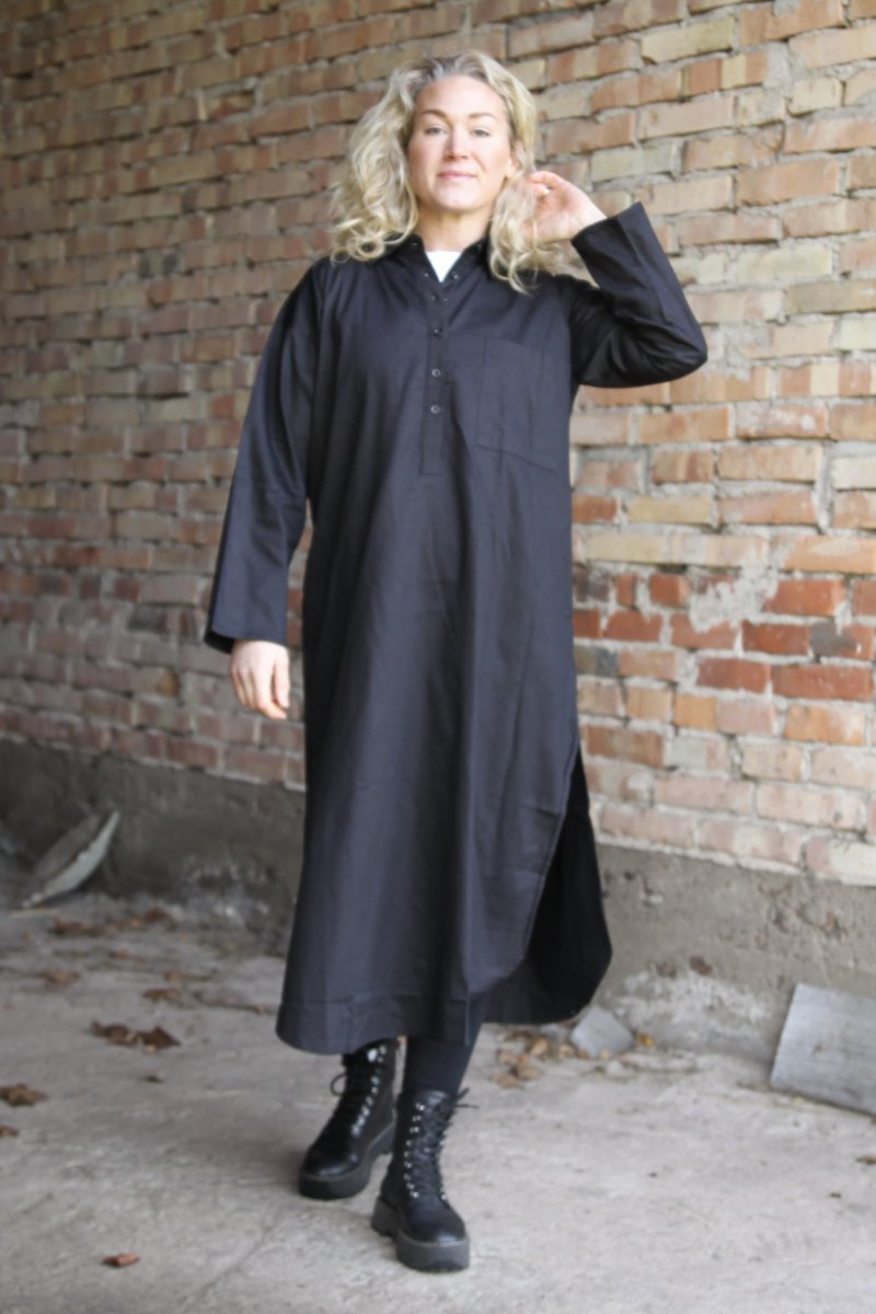Black Shirt Dress Dhaliz Black