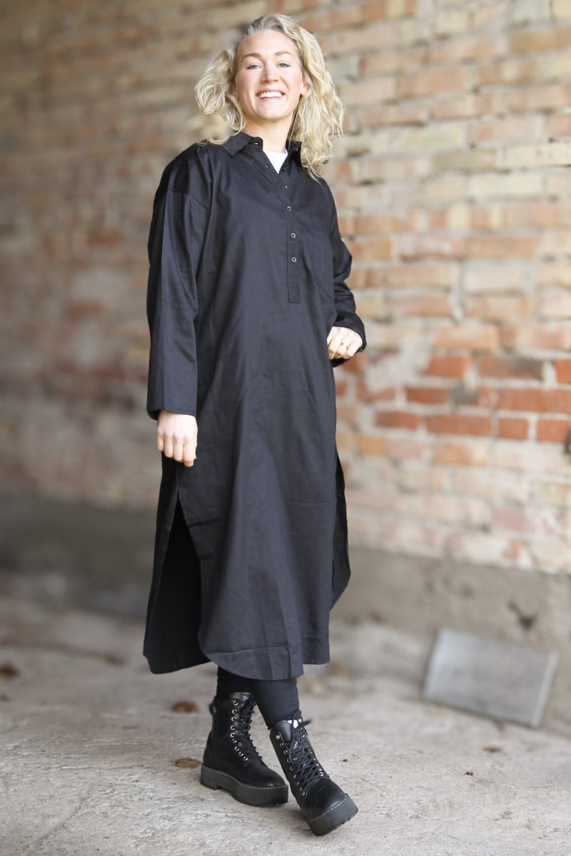 Black Shirt Dress Dhaliz Black