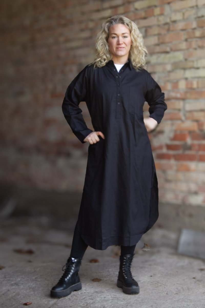 Black Shirt Dress Dhaliz Black