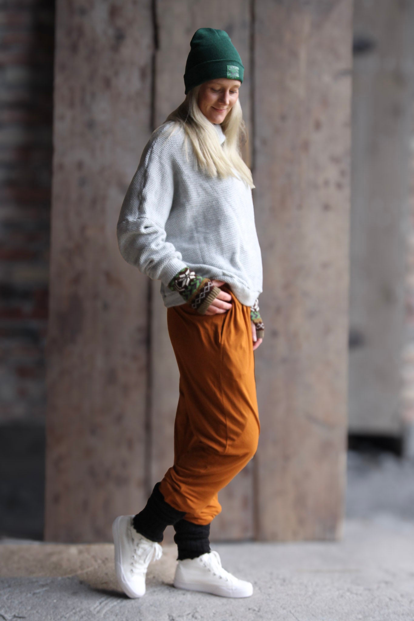 Svart Benvärmare Signe Ribbed Black