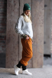 Svart Benvärmare Signe Ribbed Black