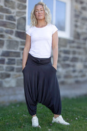 Svart Haremsbyxa Yoga Basic Original Black