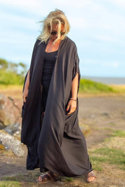 Sort Kaftan Kjole Olinda Sort