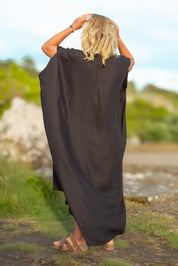 Sort Kaftan Kjole Olinda Sort