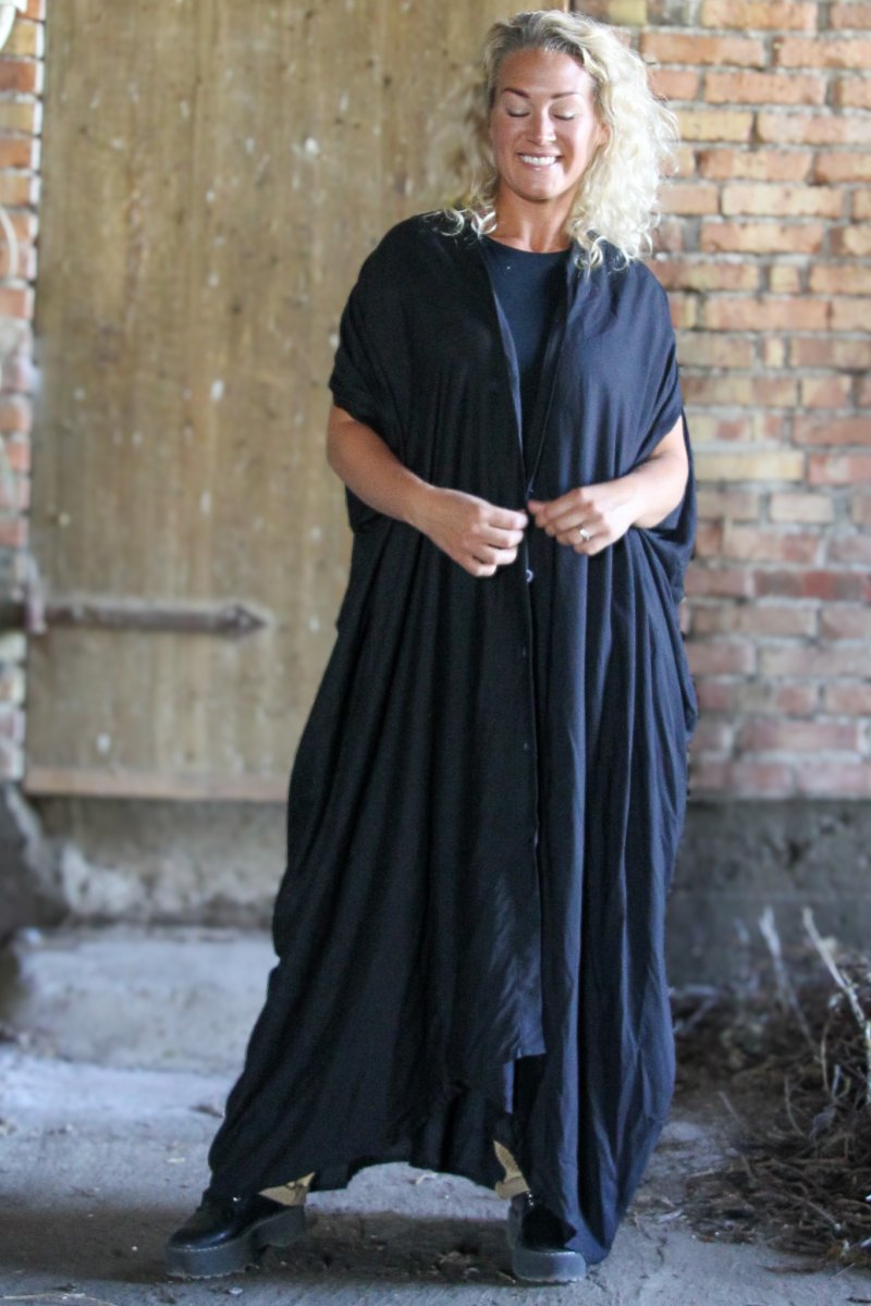 Svart Kaftan Kjole Olinda Svart