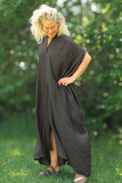 Sort Kaftan Kjole Olinda Sort