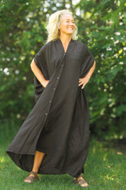 Sort Kaftan Kjole Olinda Sort