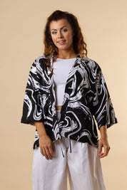 Sort Kimono Nordbäck Kort Sort