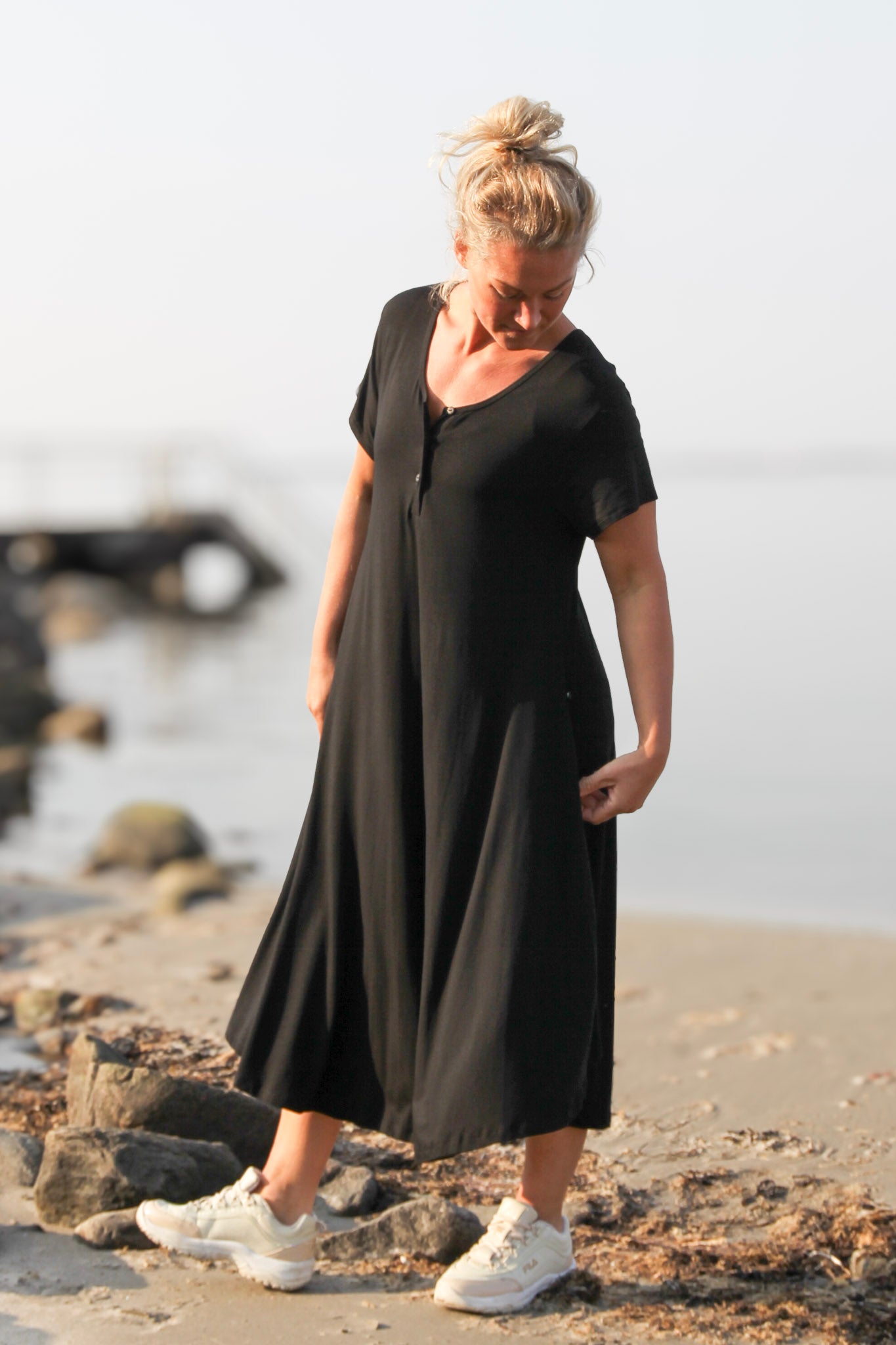 Svart Klänning Lillyane Long Black