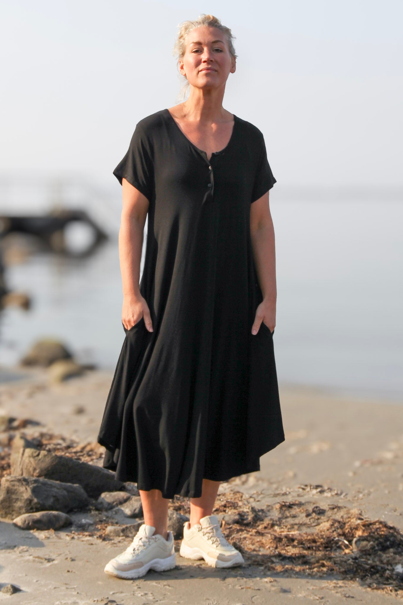 Svart Klänning Lillyane Long Black