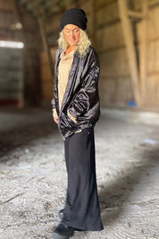 Black Leopard Print Jacket Koster Black