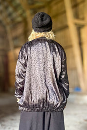 Black Leopard Print Jacket Koster Black
