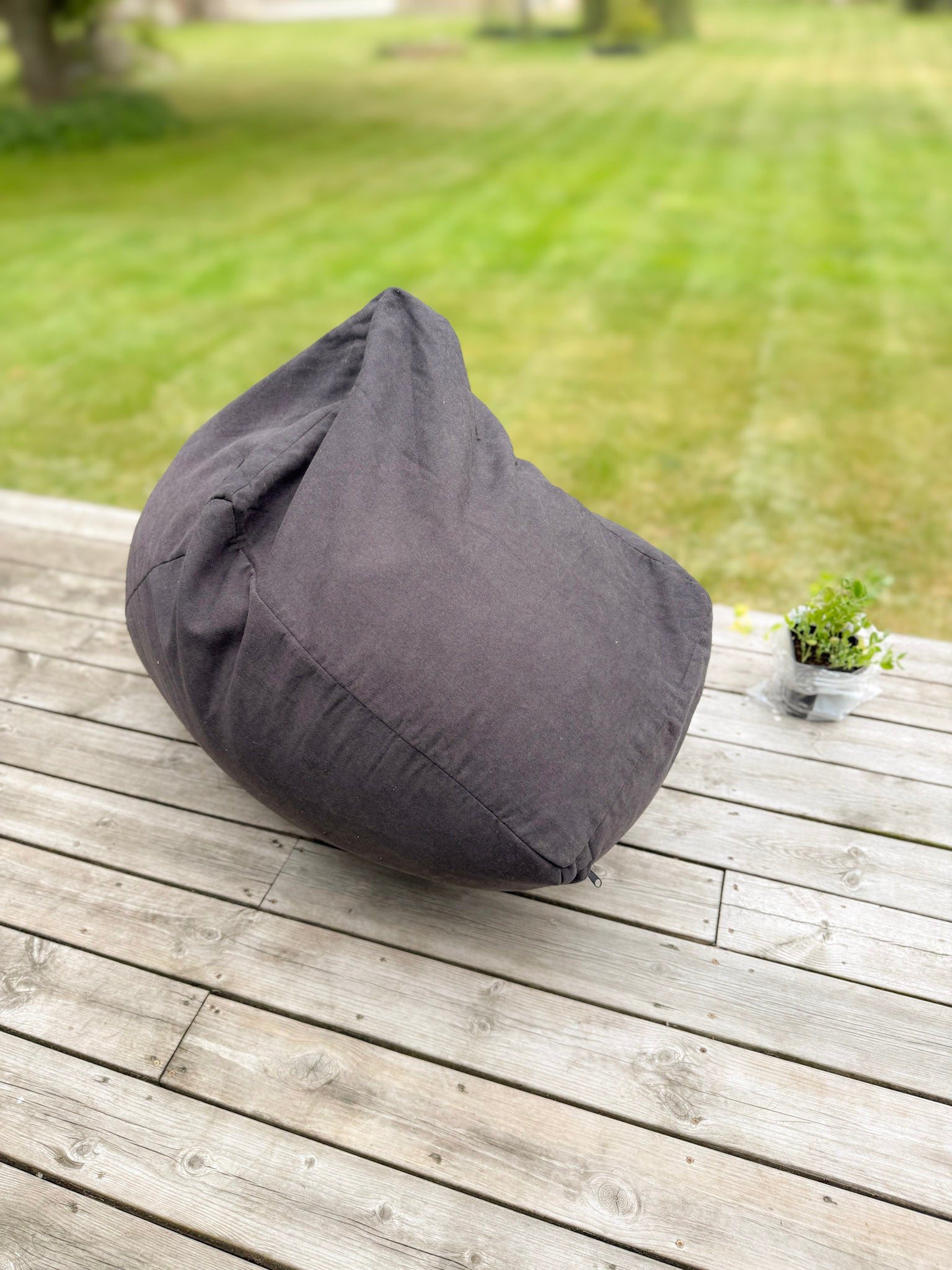 Svart Beanbag Cover Sandön Black