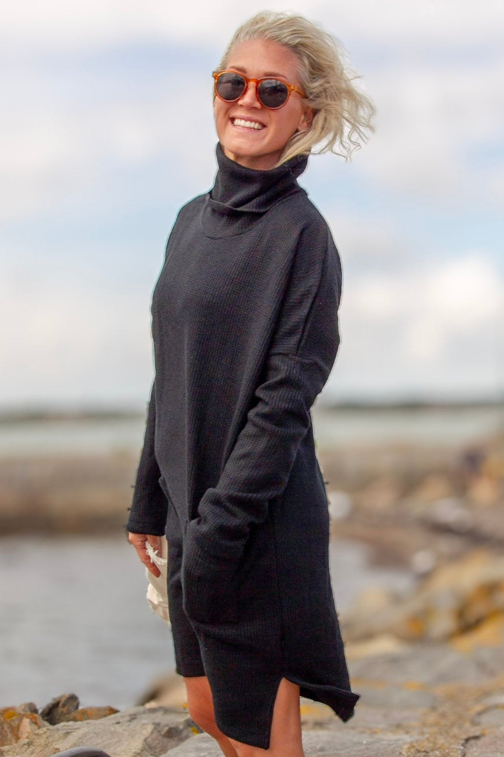 Svart Tröjklänning Polo Loose Black
