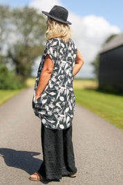 Zwarte Tuniek Dalia Zwarte Print