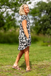 Zwarte Tuniek Dalia Zwarte Print