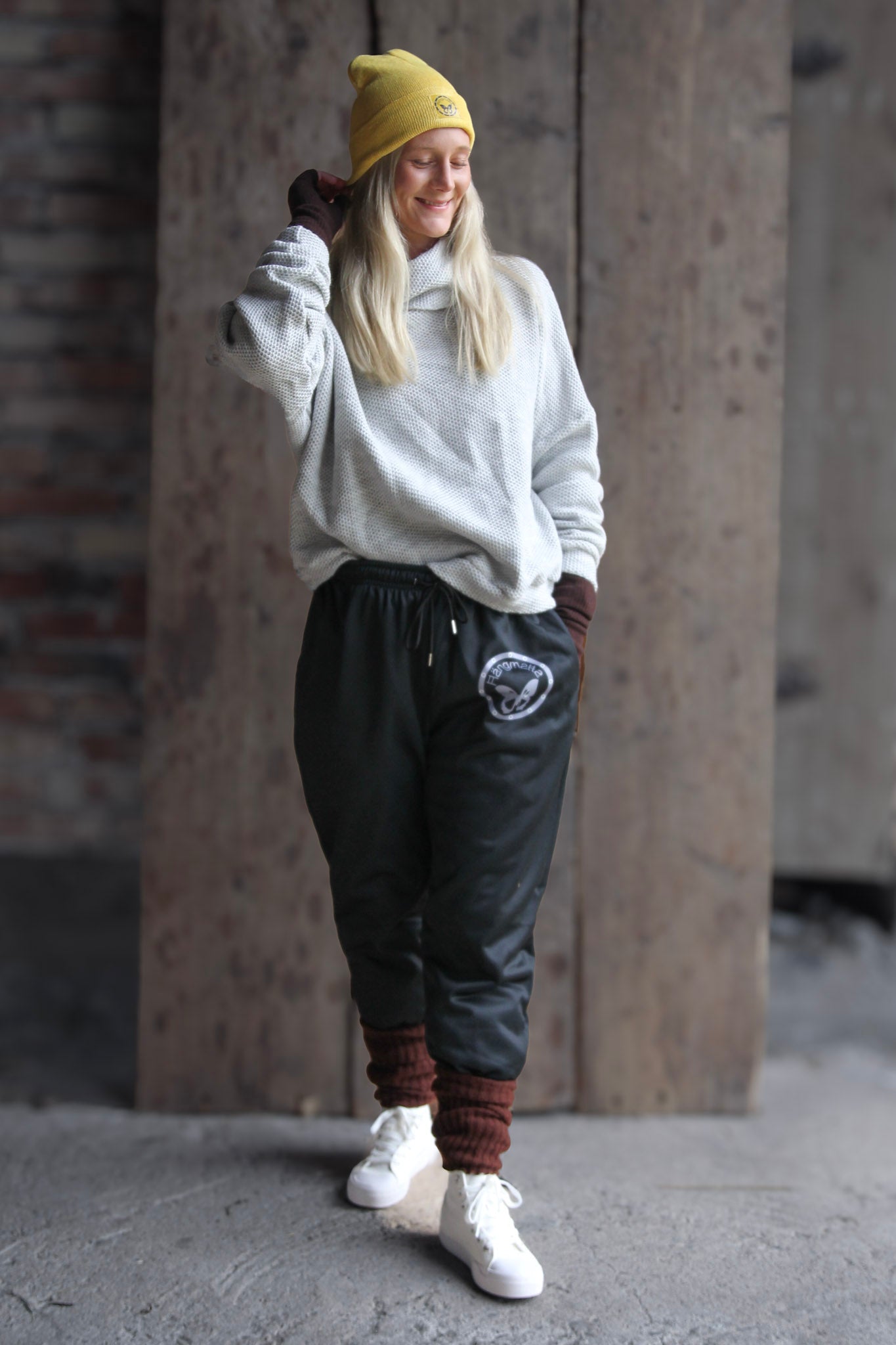 Svarta Mjukisbyxor Hängmatta Retro Black