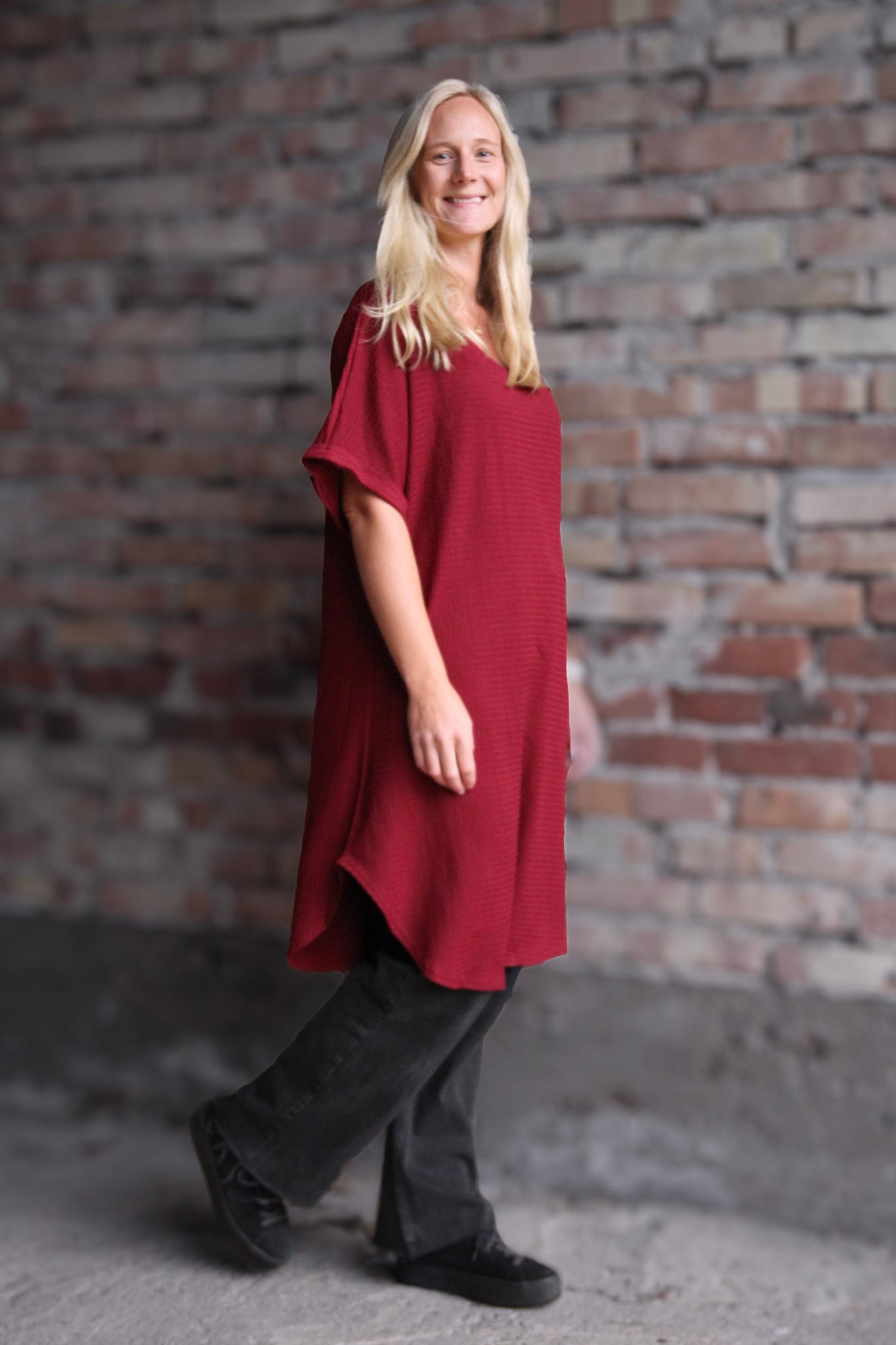 Vinröd Klänning Julia Maroon