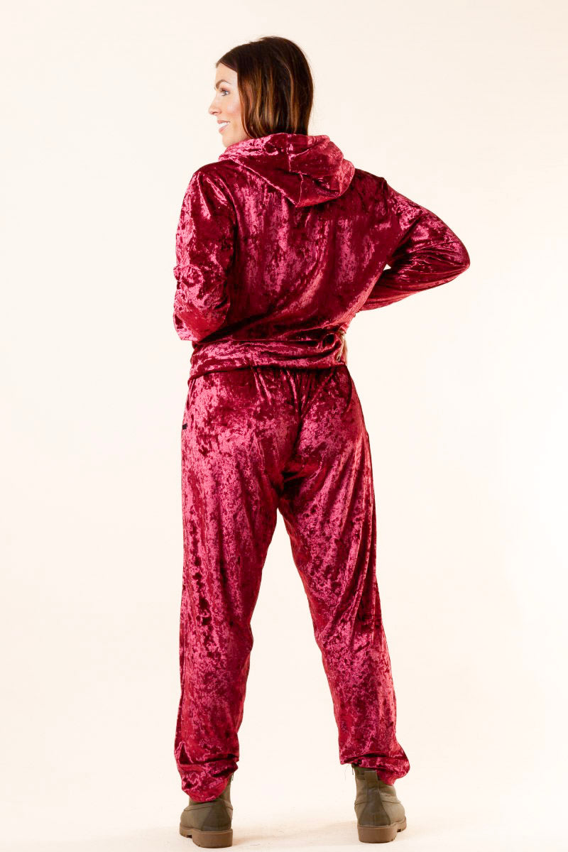 Burgundy Trousers Velly Maroon