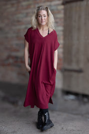 Vinröd Klänning Roxy Maroon