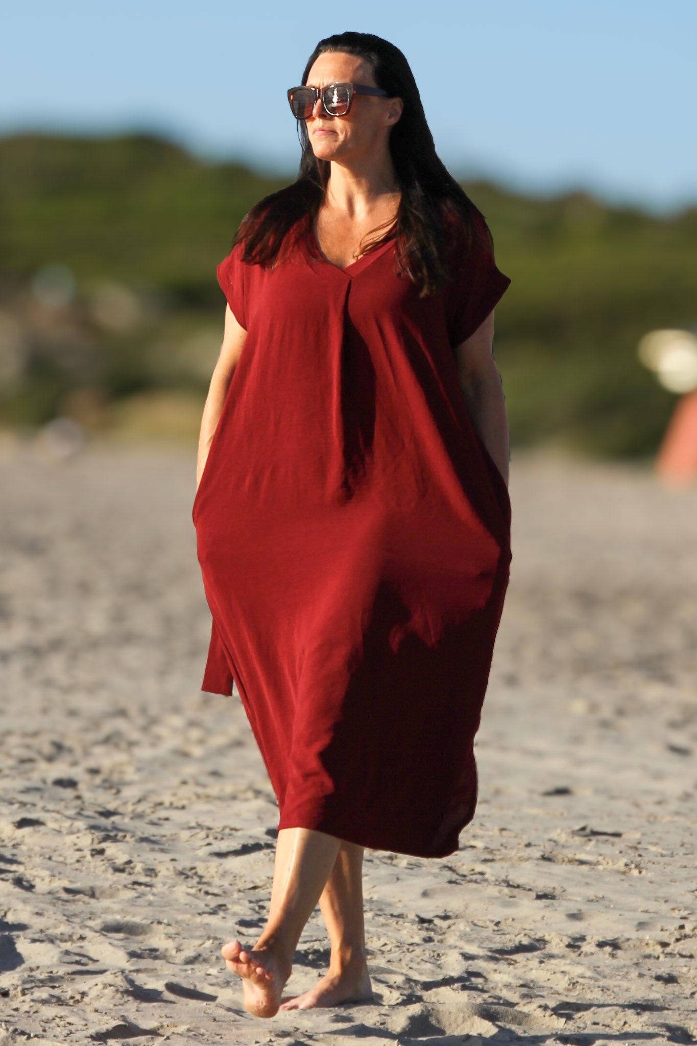 Bourgogne kjole Roxy Maroon