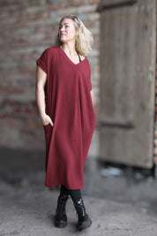 Vinröd Klänning Roxy Maroon