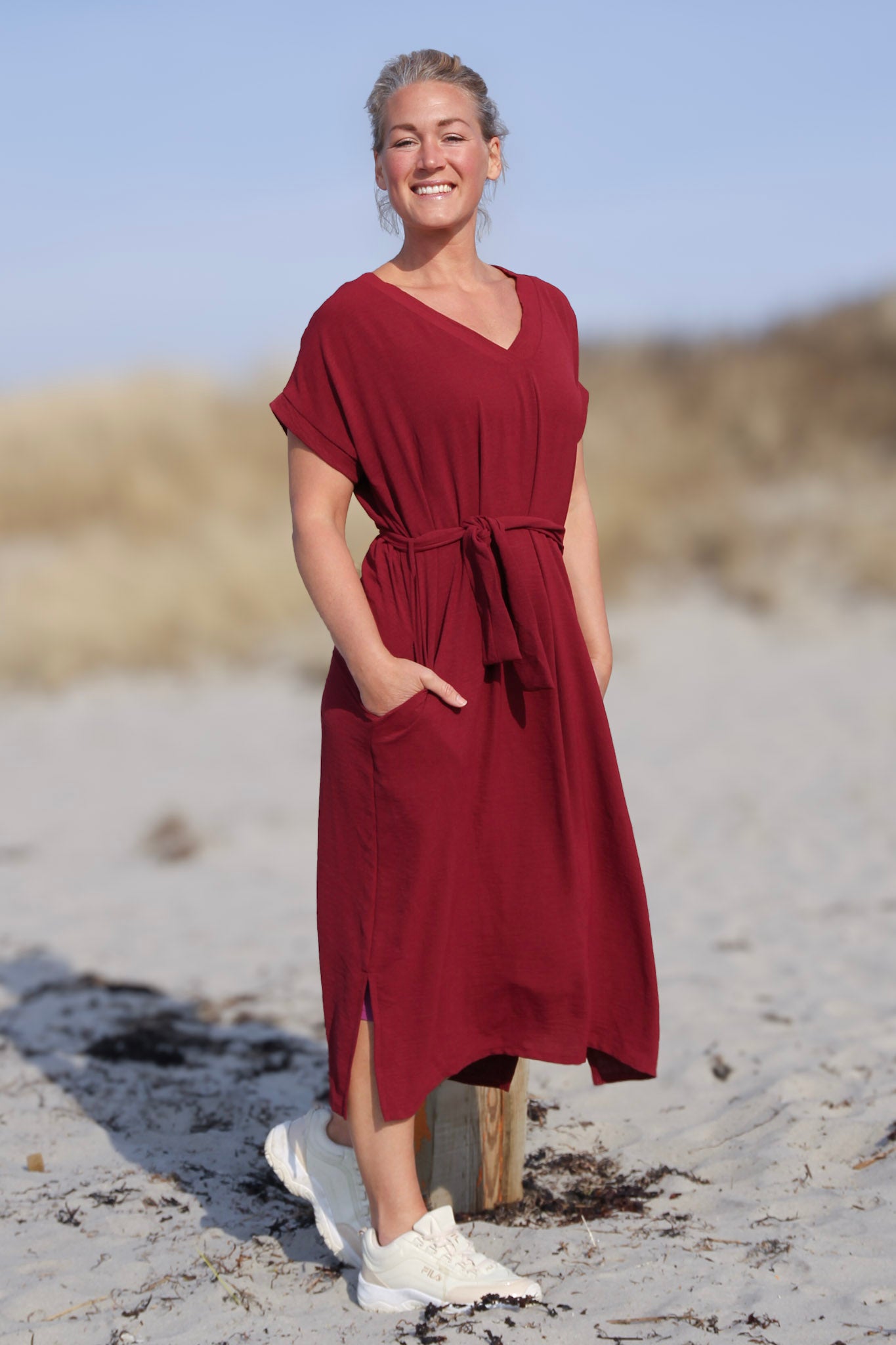 Burgundy Dress Roxy Maroon