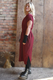 Vinröd Klänning Roxy Maroon