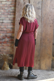 Vinröd Klänning Roxy Maroon